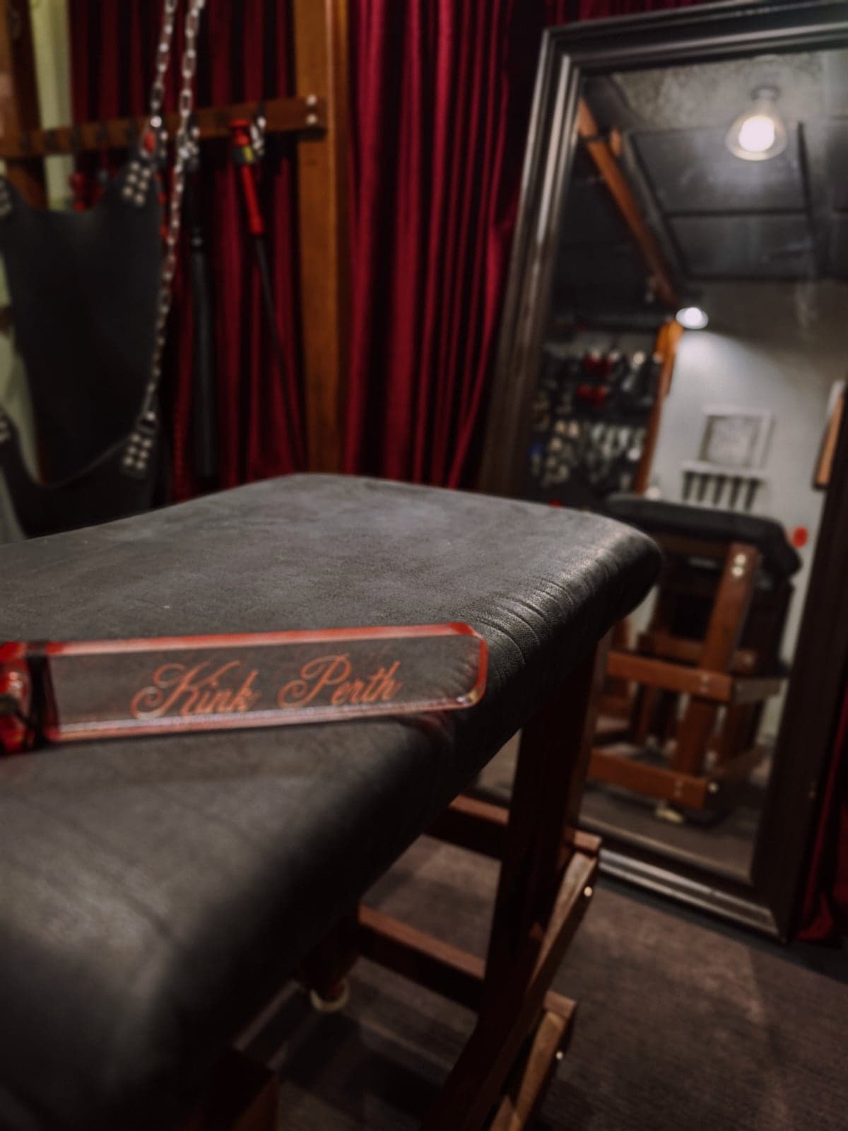 Signed, in brass.